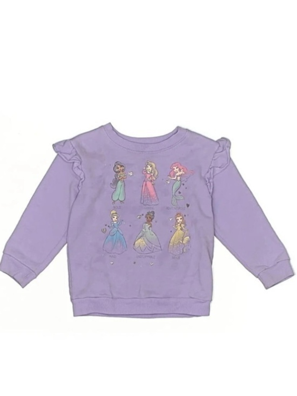 NWT. DISNEY Girls' Purple Princess Graphic Sweatshirt
